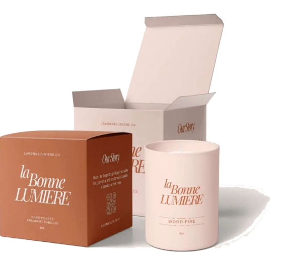 Terracotta and blush subscription boxes for candles