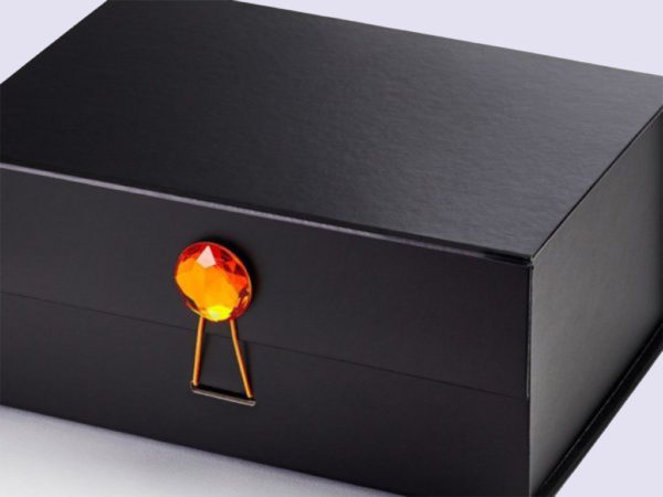 Black A4 Deep Gift Boxes with changeable ribbon