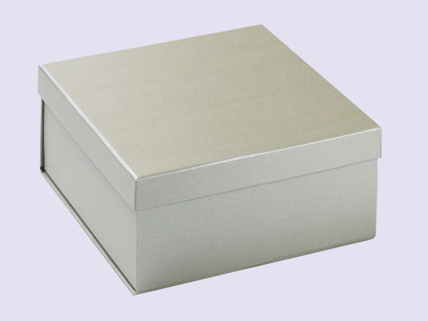 Silver Medium Lift Off Lid Folding Gift Boxes
