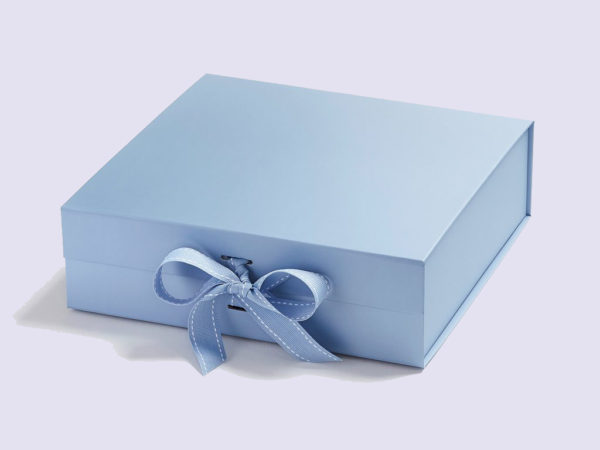 Pale Blue Large Gift Boxes with changeable ribbon