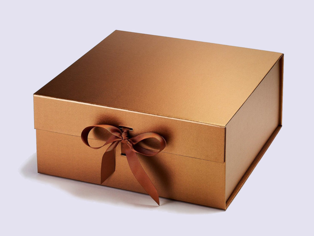 Copper XL Deep Gift Boxes with changeable ribbon