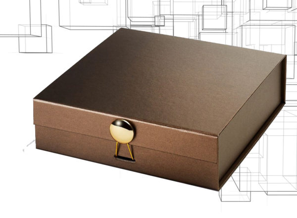Gold Metallic Smooth Dome Gift Box Closure