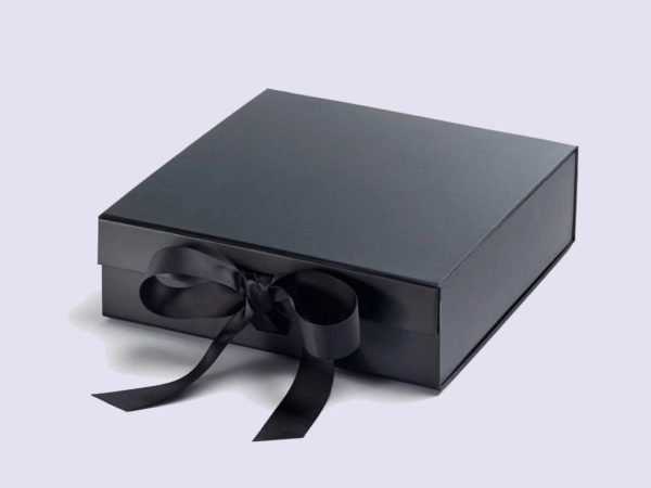 Black Medium Gift Boxes with changeable ribbon