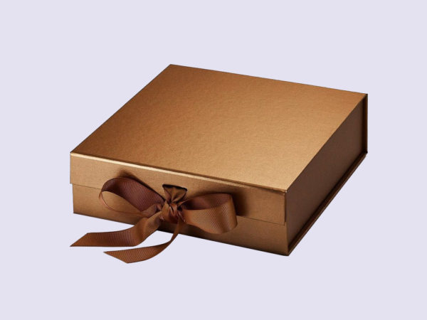 Copper Medium Gift Boxes with changeable ribbon