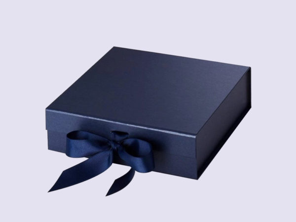 Navy Blue Medium Gift Boxes with changeable ribbon